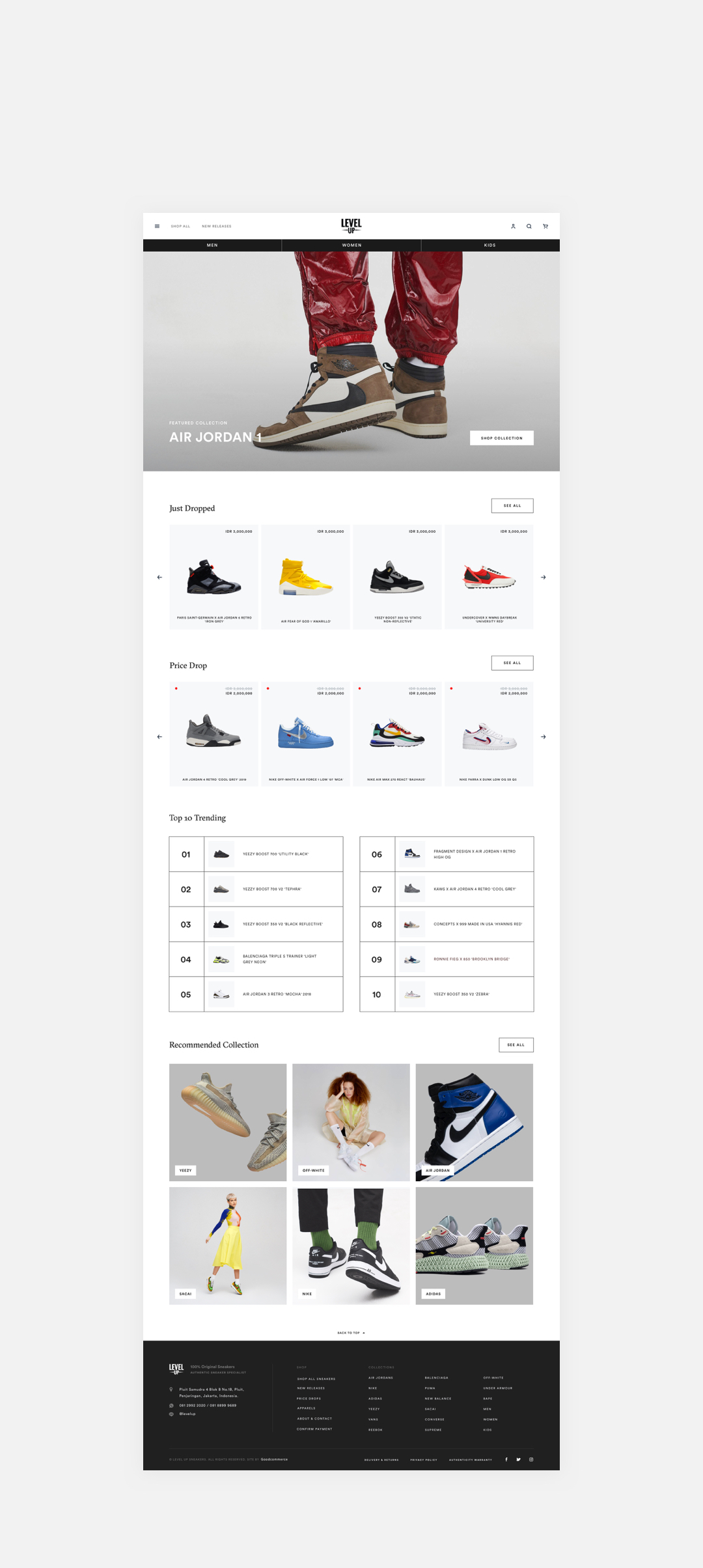 level up sneakers website